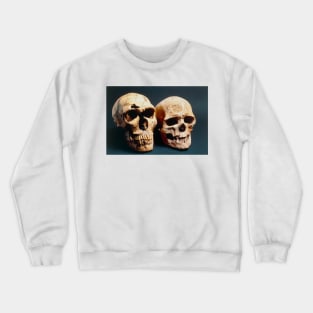 Neanderthal and Cro-Magnon 1 skulls (E438/0005) Crewneck Sweatshirt